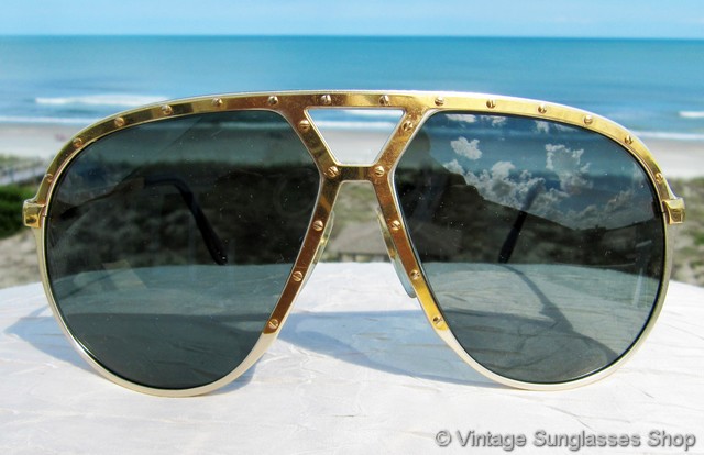 Alpina M1 Gold Bolt Green Gradient Lens Rare Vintage Sunglasses Alpina | Accessories | Alpina M Gold Bolt Green Gradient  main image 3