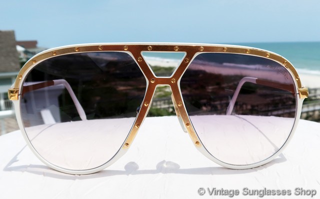 Vintage Alpina Iconic M1 White Gold Sunglasses Sunglasses Alpina M1 80s Iconic Vintage Sunglasses main image 2