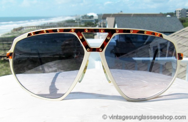 Alpina M1/8 White and Gold Tortuga Sunglasses