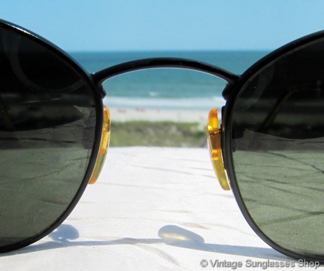 Vintage Giorgio  Armani 132 748 designer sunglasses with rx lens unisex round Giorgio Armani 132 748 Sunglasses main image 3