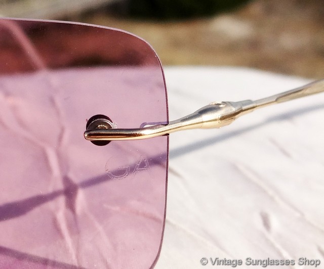 Giorgio Armani 1524 743 Pink Rimless Sunglasses display picture 2