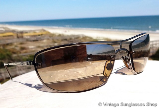 Giorgio Armani Gradient lens Aviator Sunglasses Vintage Vintage Giorgio Armani Sunglasses GA 615 Small Aviator C  main image 4