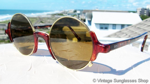 Giorgio Armani 326 073 Round Tortoise Shell Sunglasses display picture 1