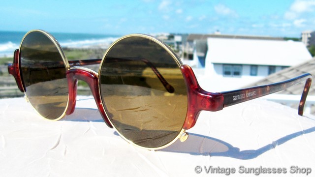 Giorgio Armani 326 073 Round Tortoise Shell Sunglasses display picture 1