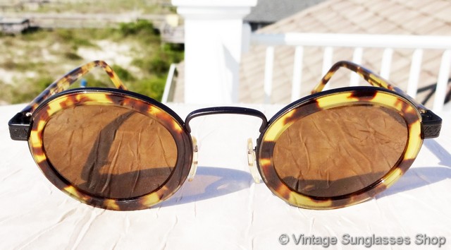 Giorgio Armani 631 829 Yellow Tortoise Shell Sunglasses display picture 1