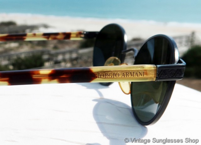 Giorgio Armani 633 840 Yellow Tortoise Shell Sunglasses display picture 2