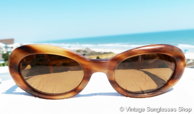 Giorgio Armani 943 188 No Lenses Small Vintage Brown Oval Sunglasses Frame Giorgio Armani Oval Sunglasses for Women for sale | eBay main image 3