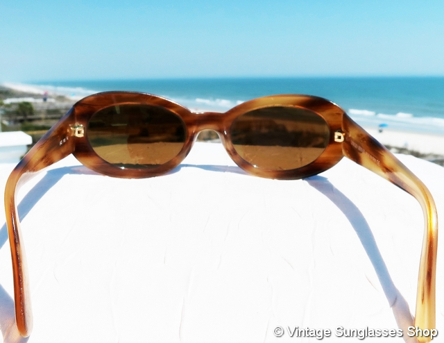 Giorgio Armani 943 188 No Lenses Small Vintage Brown Oval Sunglasses Frame Giorgio Armani 943 188 Light Tortoise Shell Sunglasses main image 3