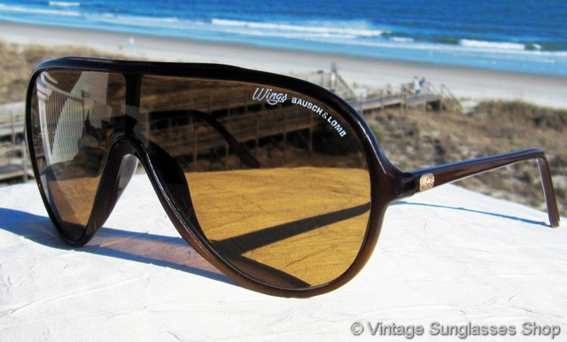 Bausch & Lomb Wings Brown Nylon B-15 Sunglasses display picture 2
