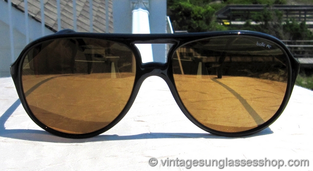 Lunettes De Soleil Vintage Bolle 377 Pilot Bleues - MONTURE SEULEMENT, France