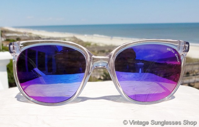 Bolle 396 Spectra Acrylex Clear Blue Mirror Sunglasses display picture 2