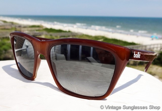 Bolle 528 Brown Double Gradient Mirror Sunglasses display picture 1