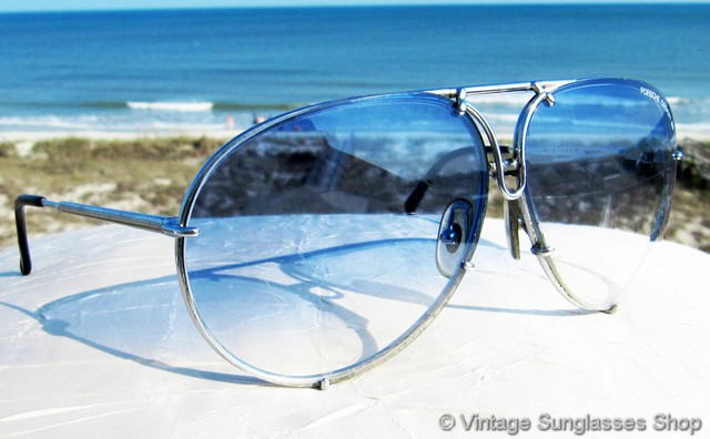 Carrera Clear Champagne Frame Sunglasses with Blue Gradient Lenses Carrera 1061/S Crystal Clear Luxury Gradient Sunglasses for  main image 4