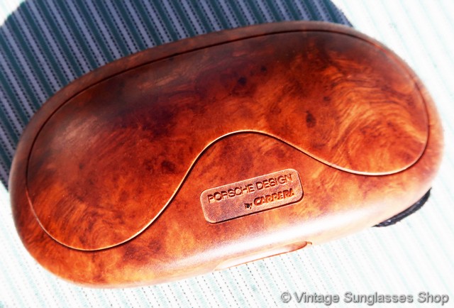 Vintage Sunglasses Leather trim with case as is Carrera Great find Vintage Porsche Design Carrera 5621 Aviator Sunglasses W  main image 2