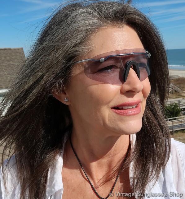 Super Rare Womens Porsche Design By Carrera Foldable Sports Shield Sunglasses Sunglasses Porsche 5622 Rare 80 main image 4