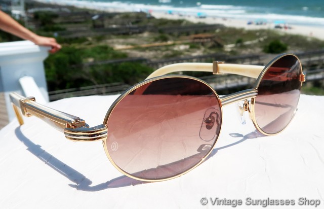 Cartier Sunglasses Buffalo Horn Natural Horn Cartier Glasses