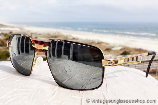 Lunettes De Soleil Cazal Vintage Gold – Occasion Rare Made In Germany