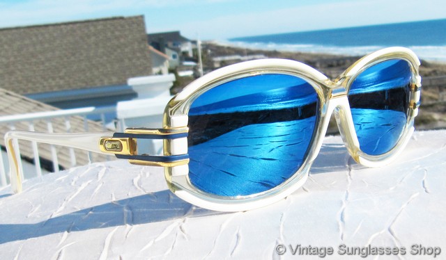 Cazal Mod 198 Col 180 Blue Mirror Sunglasses display picture 1