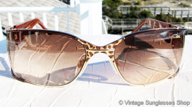 Cazal Sunglasses Womens Brown Animal Print Frame Brown Tinted Lens VTG 954 529 Cazal 954 529 Sunglasses main image 2