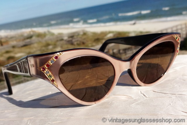 Vintage Frame France Cat Eye Sunglasses 1950s French Cat main image 3