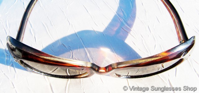 Vintage DEPOSE France Lucite frame, aurora borealis crystal trimmed sunglasses French Tortoise Shell and Clear Lucite Cat Eye Sunglasses main image 3