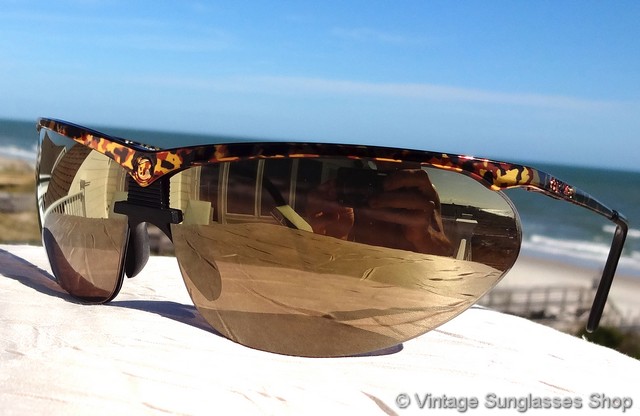 GARGOYLES - LEGENDS II Tortoise Frame Gold Mirror Lens Sunglasses Italy  RARE 