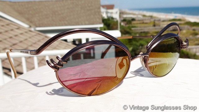 Jean Paul Gaultier 56-6107 Purple Mirror Sunglasses