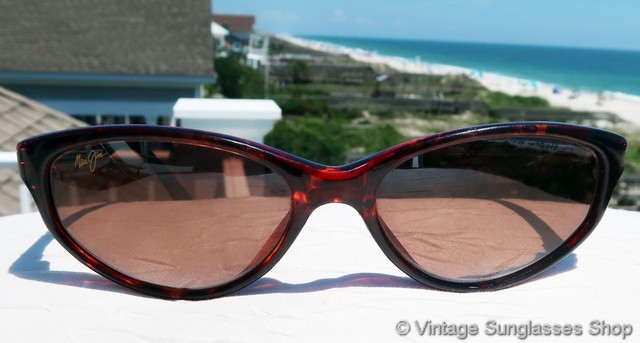 Maui Jim MJ158 10 North Shore brown tortoise Sunglasses w/brown logo hard case s-l400.jpg main image 4