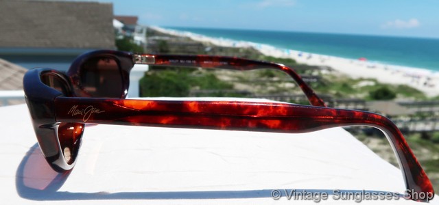 Maui Jim Vintage Tortoiseshell Cat Eye Sunglasses Brown/Red Polarized MJ158 MAUI JIM Vtg Polarized Brown MJ 158 10 Tortoise Shell  main image 4