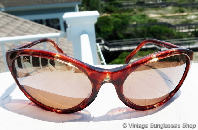 Maui Jim Regatta Brown Tortoiseshell Oval Women Sunglasses Frames Made In Japan. Maui Jim MJ-159 10 Regatta Tortoise Shell Sunglasses main image 3