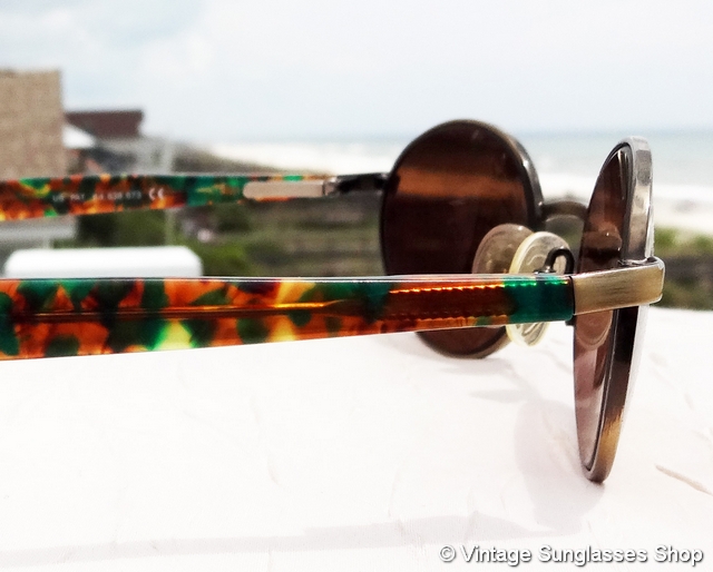 Vintage Maui Jim Latitude Stylish Gold and Tortoise Sunglasses Maui Jim MJ-166 16 Latitude Sunglasses main image 4