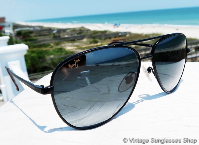 Maui Jim MJ-199 Metal Aviator Double Gradient Mirror Sunglasses