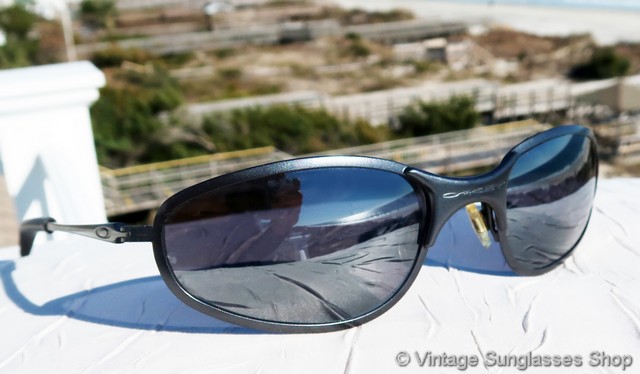 Vintage Oakley A Wire Thick Wire Black Iridium Sunglasses display picture 1