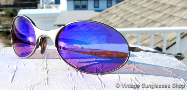 Oakley E Wire Blue Iridium Sunglasses