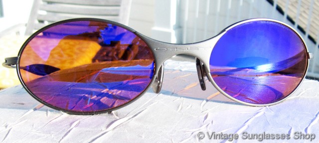 Oakley E Wire Blue Iridium Sunglasses