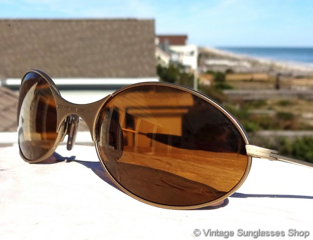 Oakley E-Wire Gold Iridium Sunglasses