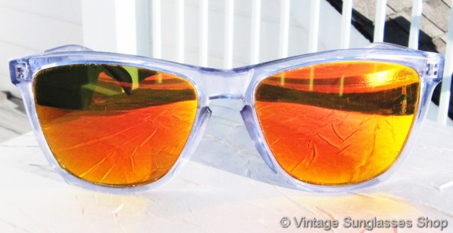 Oakley Frogskins Clear Fire Iridium Sunglasses