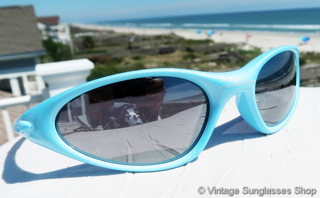 Oakley Minute Light Blue Black Iridium Sunglasses
