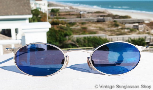 Oakley OO Jordan E Wire Silver Blue Iridium Sunglasses