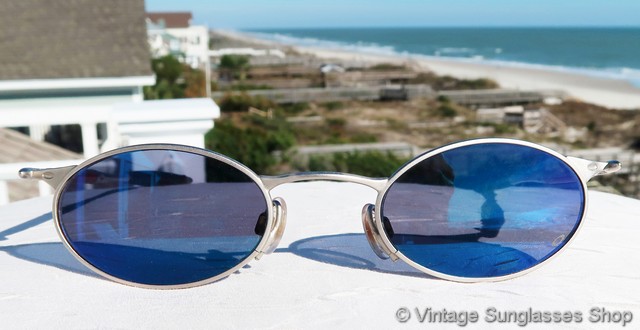Zuidwest Nauwkeurig Hobart Oakley OO E Wire Jordan Silver Blue Iridium Sunglasses