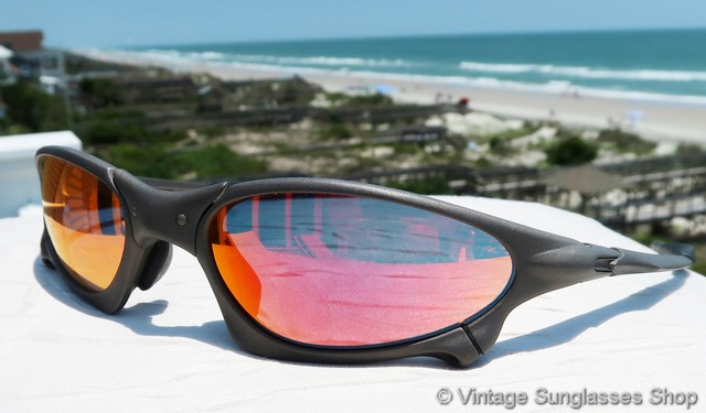 Metal-X Penny Cyclops Sunglasses - Polarized Rose Iridium Lenses With UV400 Protection