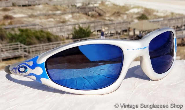 Straight Jacket Blue Flames Sunglasses