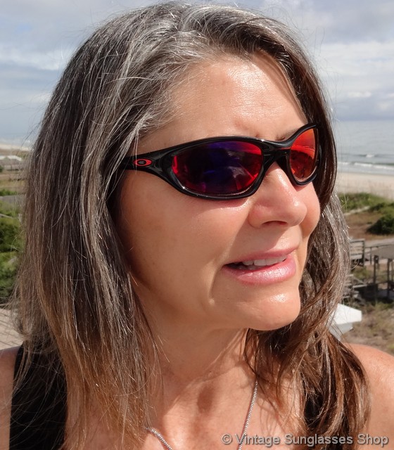 Oakley XX Twenty Black Ruby Iridium Sunglasses 