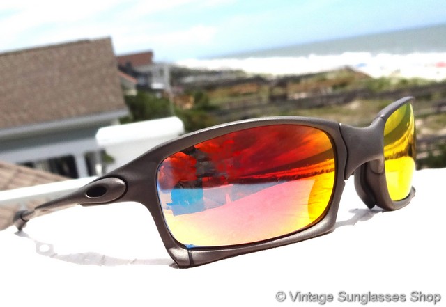 2020 X Squared Iridium Outdoor Sunglasses Ruby Polarized Lenses TITANIUM Goggles 