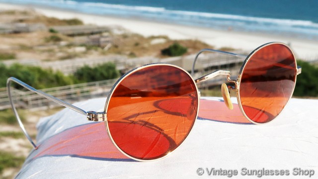 Oliver Peoples 12k GF Orange Lens Shooter Vintage  display picture 2