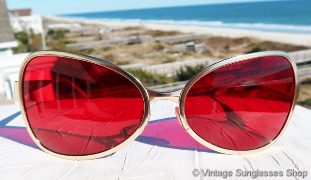 Oliver Peoples OP-524 Fight Club Blood Red Sunglasses display picture 2