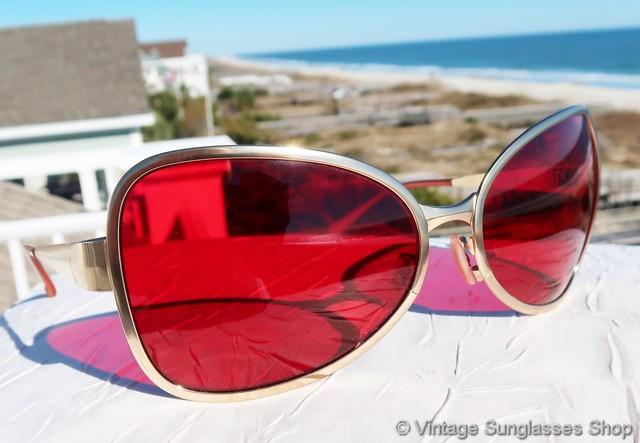 Oliver Peoples OP-524 Fight Club Blood Red Sunglasses display picture 3