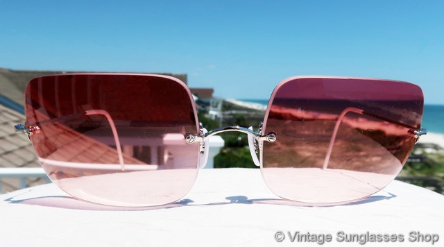 Oliver Peoples Ty Pink Rimless Sunglasses display picture 3