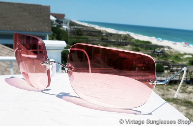 Oliver Peoples Ty Pink Rimless Sunglasses display picture 1