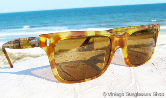 persol vintage sunglasses tortoise shell with yellow lenses mint condition PERSOL Sonnenbrille 855 56-17 142 56 Tortoise Brown Amber  main image 3